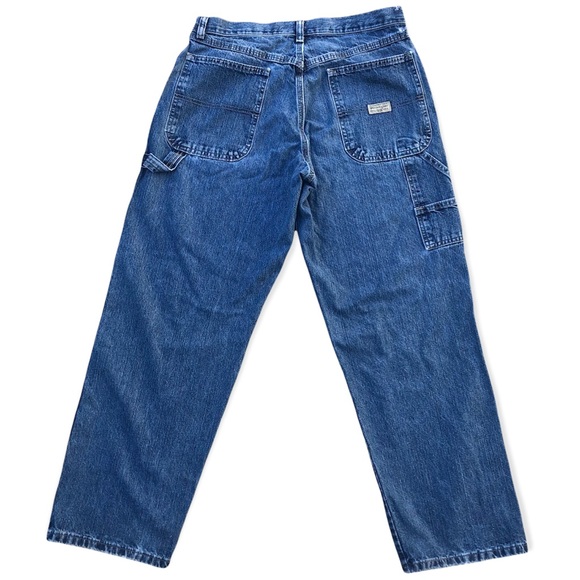 Vintage Wrangler Carpenter Jeans Utility Denim Cargo Workwear Blue 90s Y2K 🔨 - Picture 3 of 4